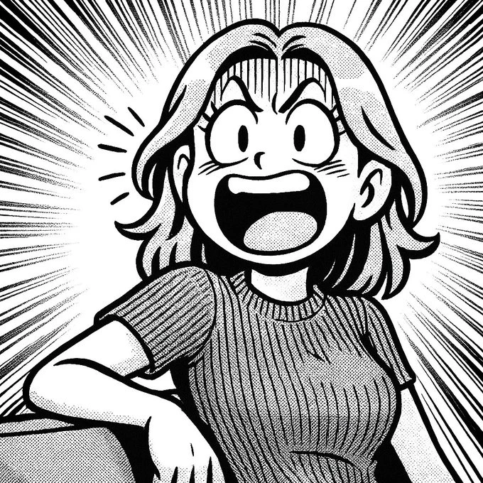 Japanese Funny Manga Style Illustration