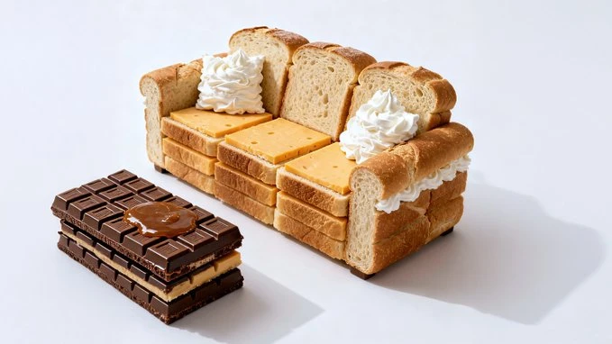 Photo-realistic conceptual food art portrait