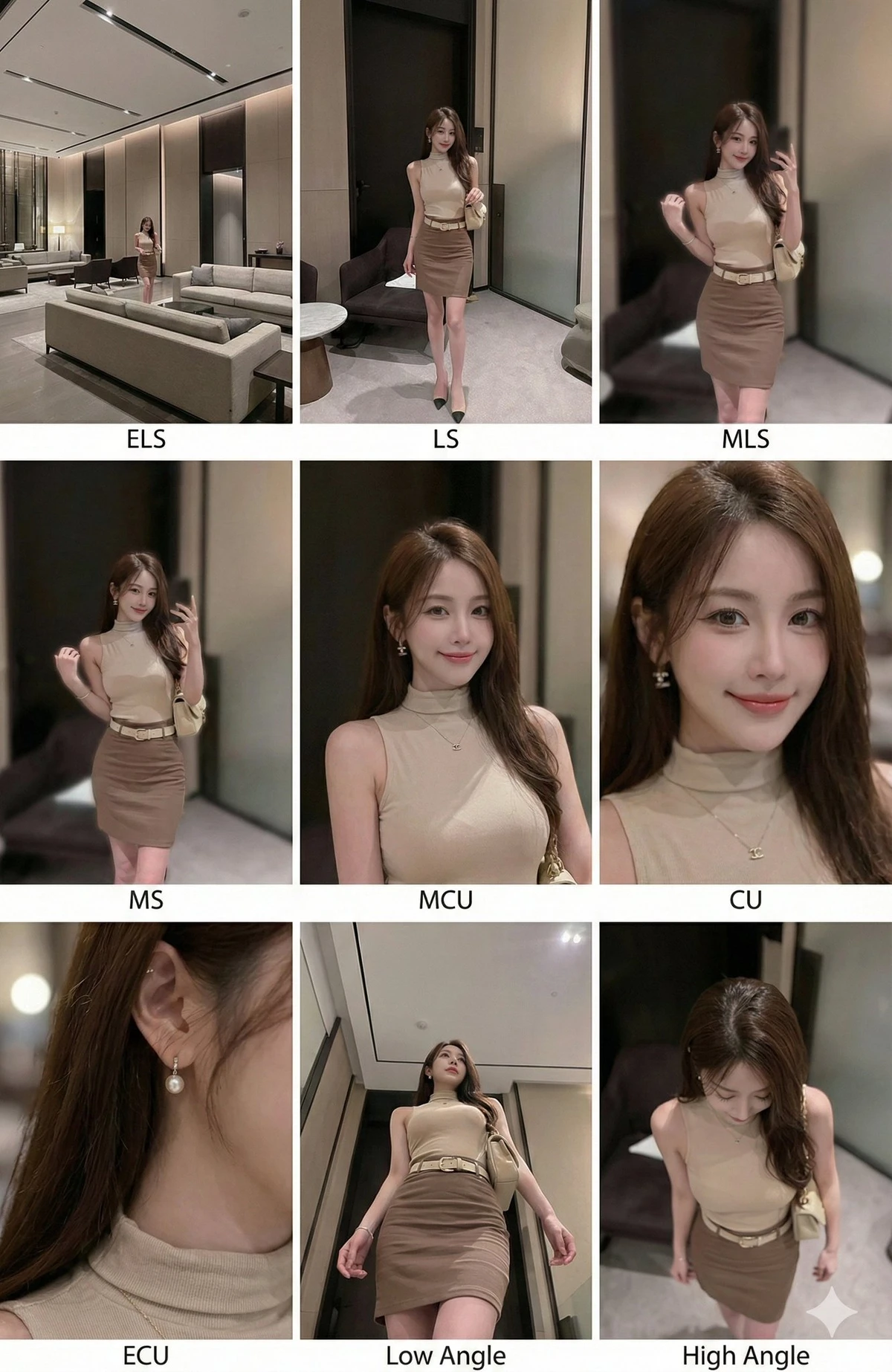 One image generating 5 shots with different depths of field