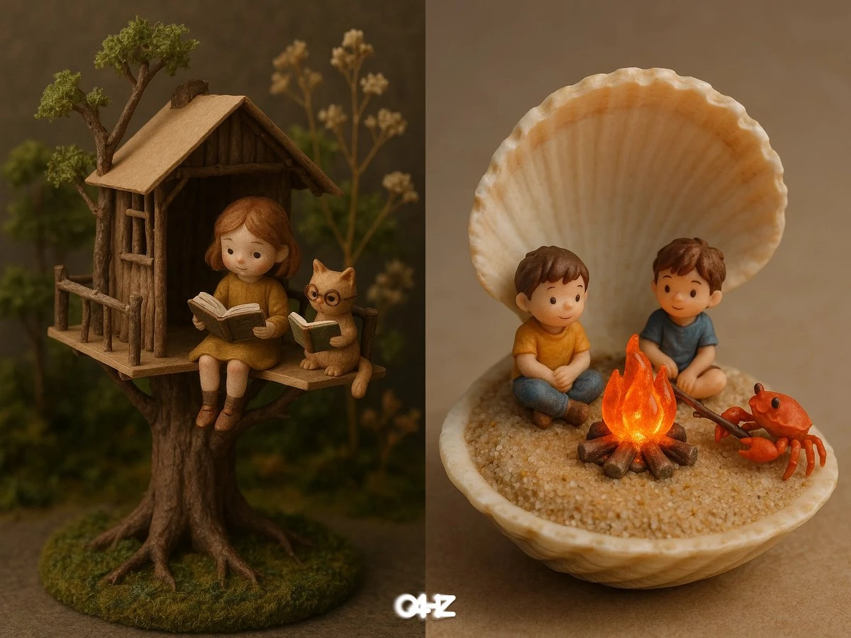 Cute Miniature Scene
